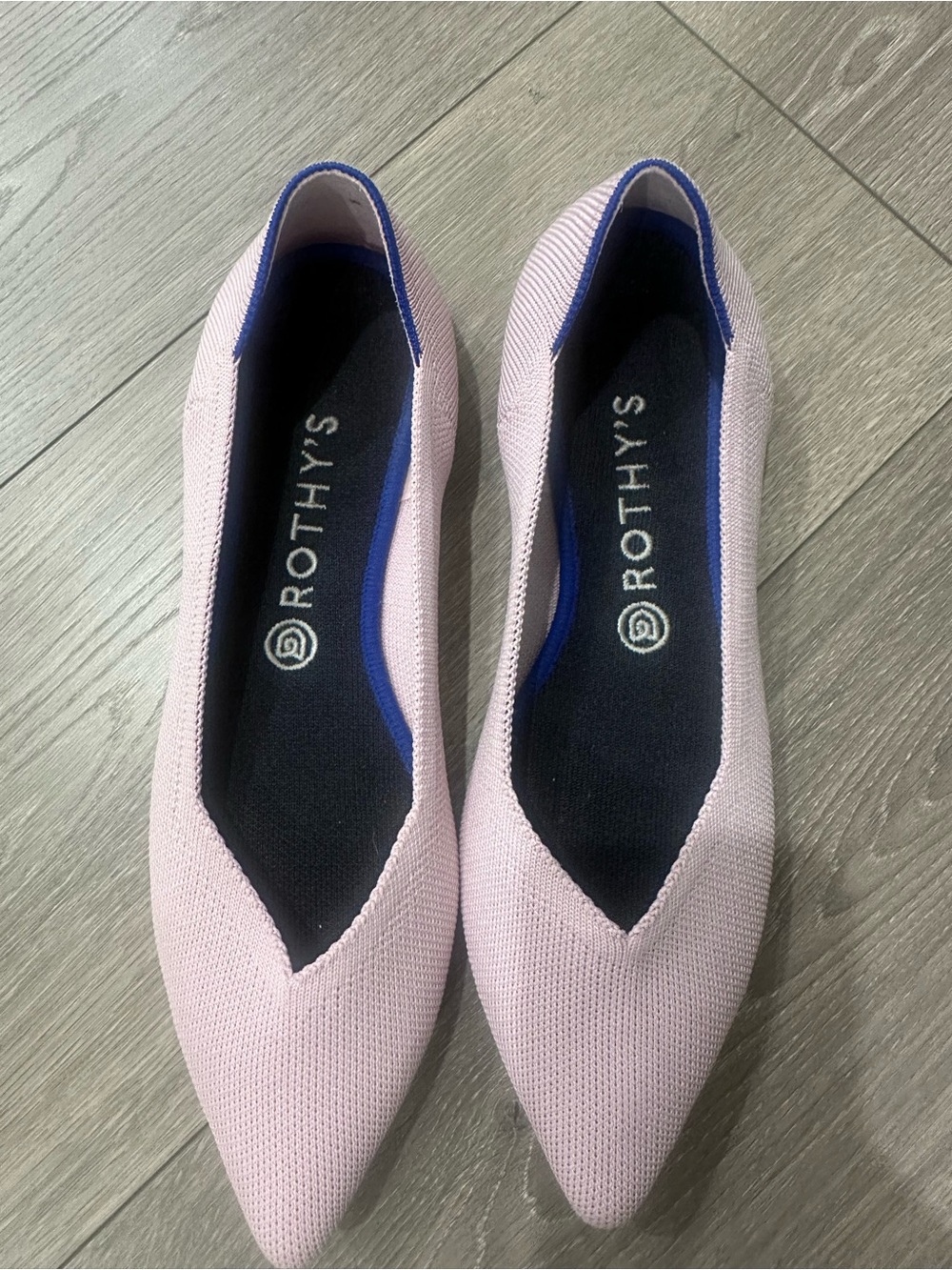 Rothy's Light Pink Pointed Ballet Flats